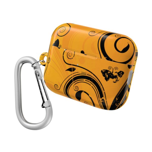 Stylish Orange Swirl AirPod Case - Trendy Protection for Your Earbuds - Image 7
