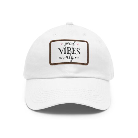 Dad Hat with Leather Patch (Rectangle)