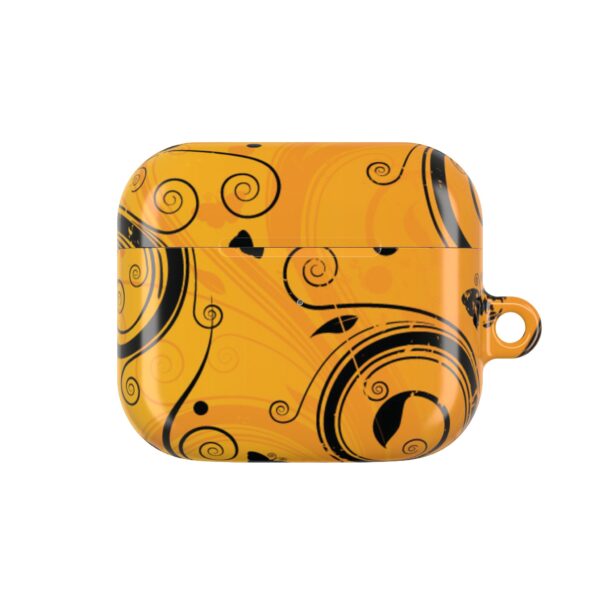Stylish Orange Swirl AirPod Case - Trendy Protection for Your Earbuds - Image 17