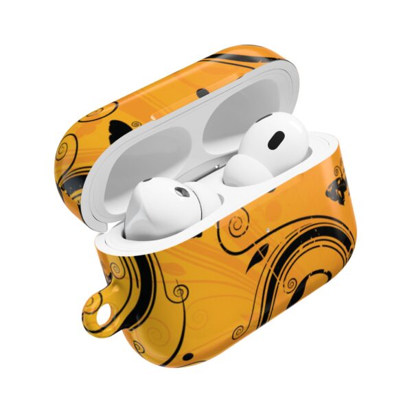Stylish Orange Swirl AirPod Case - Trendy Protection for Your Earbuds - Image 8