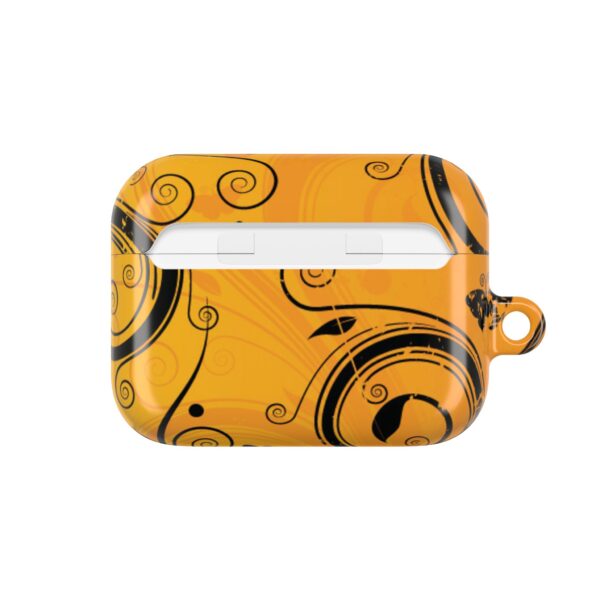 Stylish Orange Swirl AirPod Case - Trendy Protection for Your Earbuds - Image 6