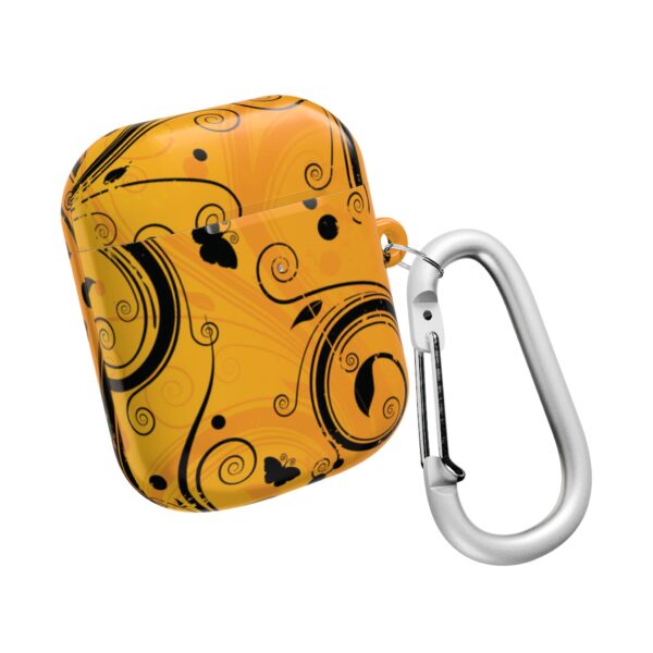 Stylish Orange Swirl AirPod Case - Trendy Protection for Your Earbuds - Image 15