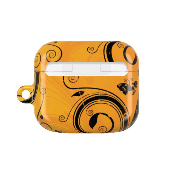 Stylish Orange Swirl AirPod Case - Trendy Protection for Your Earbuds - Image 18